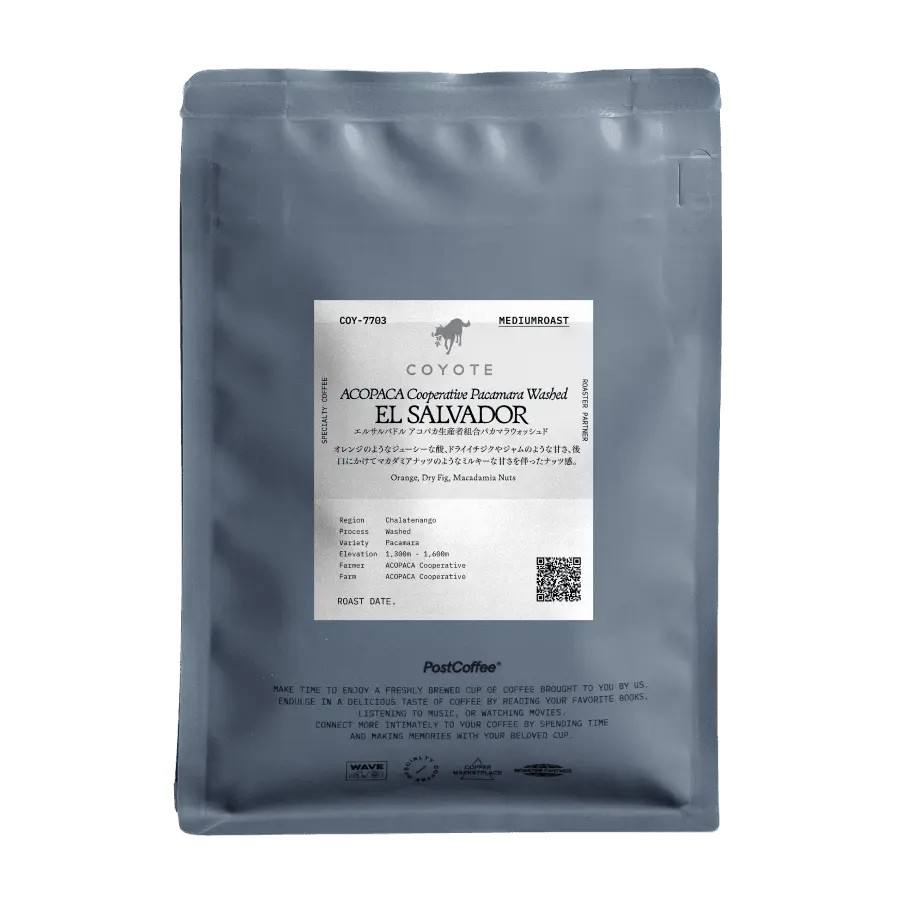 COYOTE ACOPACA Cooperative Pacamara Washed EL SALVADORの袋