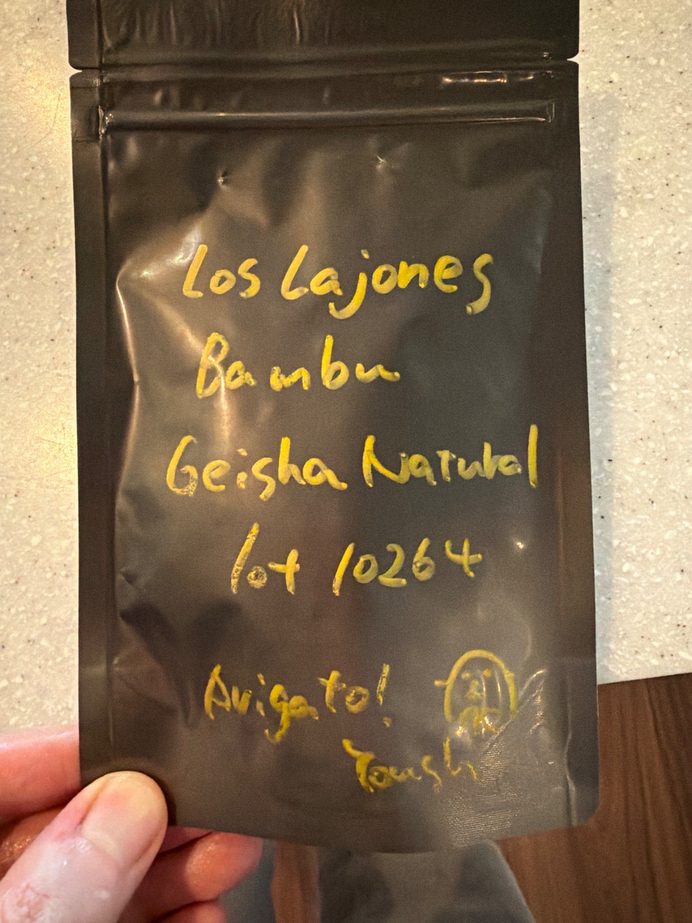 Youshi Coffee (EoR Gallery) Los Lajones Bambu Geisha Natural lot 10264の袋