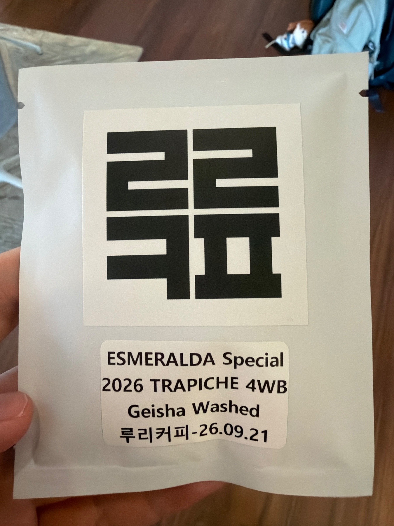 RULI COFFEE (ㄹㄹㅋㅍ) ESMERALDA Special 2026 TRAPICHE 4WB Geisha Washedの袋