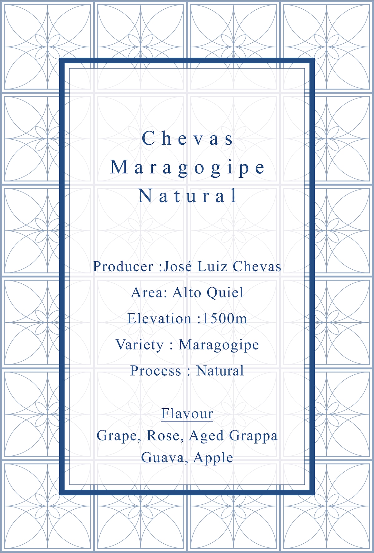 Definitive. [今月のデイリー]Chevas Maragogipe Natural "Big Boss"の袋